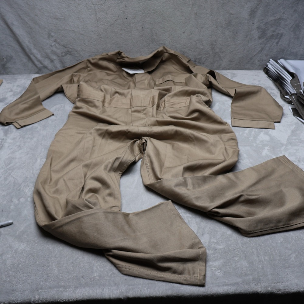 Lakeland FR Coveralls Mens XXL Beige Flame Resistant Twill Workwear 44x30 NEW